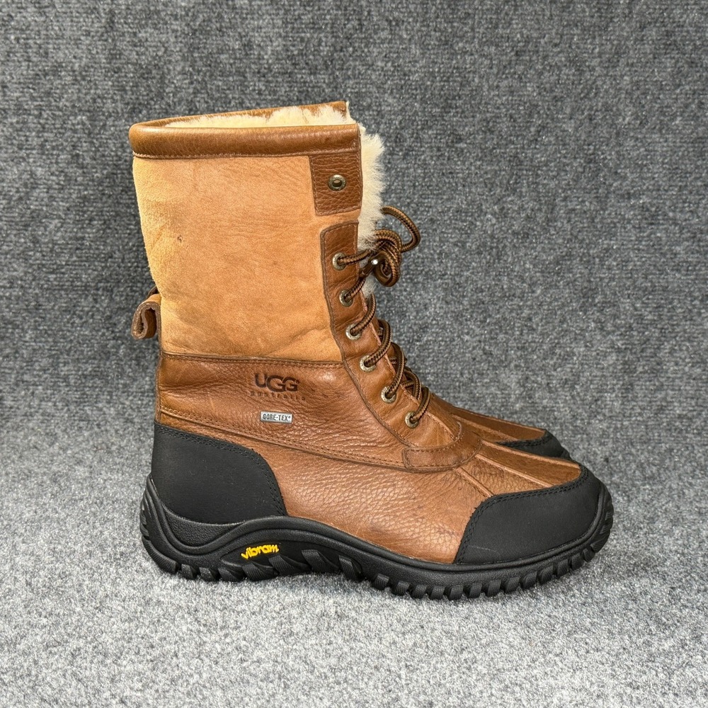 UGG Adirondack II GTX Snow Boots Womens 9 Brown Leather Suede Shearling Gore-Tex